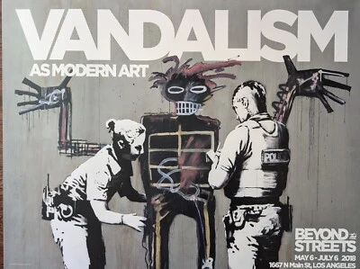 Banksy, Vandalism as Modern Art - Beyond the Streets 2018 Basquait, MINT Condish - Image 1 of 4