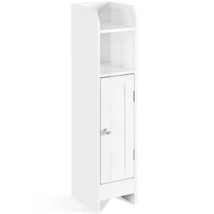 Toilet Paper Holder Stand Bathroom Storage Cabinet Beside Toilet for Small Space - Picture 1 of 11