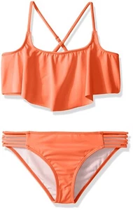 Billabong 147051 Girls Sol Searcher Two-Piece Swimsuit Color Tropical Punch 6X - Picture 1 of 2