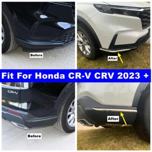 Fits 2023 24 Honda CR-V CRV Chrome Front+Rear Bumper Corner Protector Cover Trim - Picture 1 of 10
