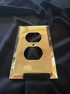 Brass Electrical Cover Plate Double - Picture 1 of 3