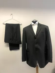 ARMANI COLLEZIONI 2 PC SUIT GREY CHECK 44R TRS W39 L33 EXCELLENT CONDITION - Picture 1 of 11