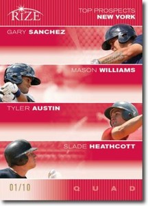 2012 Gary SANCHEZ * Mason WILLIAMS * Tyler AUSTIN * Slade HEATHCOTT Rize RC #/10