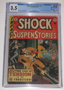 SHOCK SUSPENSTORIES #14 CÓMICS EC 1954 CGC 3.5 WALLY WOOD JACK KAMEN ART - Imagen 1 de 4