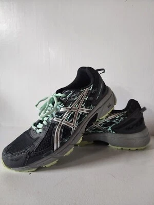 Zapatos para correr Asics Gel-Venture 6 negros y verdes para mujer talla 8  Foto 1 de 4