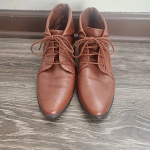 Snap! Vintage 90s Ankle Lace Up Boots Size 9 - Picture 1 of 10