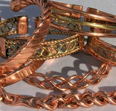 CLASSIC COPPER BRACELETS Magnetic & Non Magnetic Solid Copper Bracelets - LARGE SIZES + GIFT OPTIONS