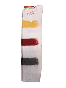 Zubii Girls Long Socks White W Color Splashes Size 10 - Picture 1 of 1