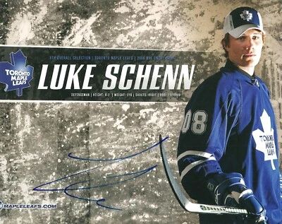 Foto assinada por Luke Schenn 8x10 autografada Toronto Maple Leafs - Imagem 1 de 2