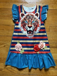 Adorable Girls Tiger Dress Size 6 - Picture 1 of 7