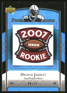 2007 Upper Deck Premier Stitchings Variation #PS12 Dwayne Jarrett 07R/75
