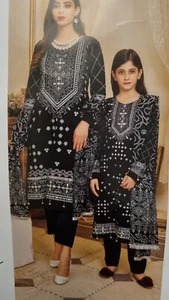 Ladies Brand New 3 Piece Designer Salwar Kameez Suit Size Large - Picture 1 of 17
