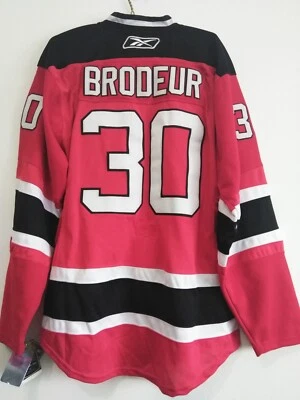 Camiseta deportiva de hockey sobre hielo New Jersey Devils Martin Brodeur RBK CCM 52 correa de lucha Foto 1 de 4