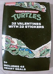 Teenage Mutant Ninja Turtles TMNT 32 Valentines Cards Box & 48 Heart Seals - Picture 1 of 2