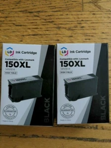 Two Lexmark Compatible 150XL High Yield Ink Cartridge 14N1614 - Picture 1 of 2