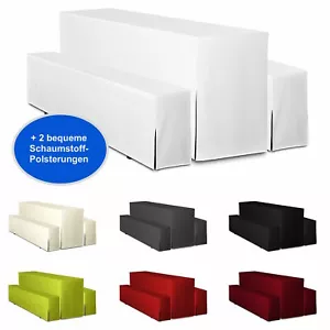 Hussen für Bierzeltgarnitur mit POLSTERUNG 5TLG SET PREMIUM 185g Bierbank-Hussen - Bild 1 von 23