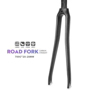 All Carbon Fiber Road Bike Front Fork Ftraight Tube 28.6 / 31.8mm Rigid Fork - Picture 1 of 33