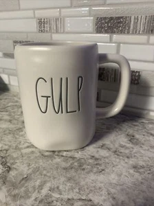 Rae Dunn By Magenta GULP Collectible White Ceramic Coffee Mug - Picture 1 of 4