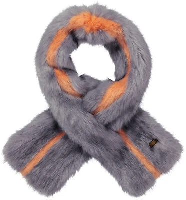 Barts Bufanda Piel Invierno Bufanda Gris Zen Lazo Moda Foto 1 de 2