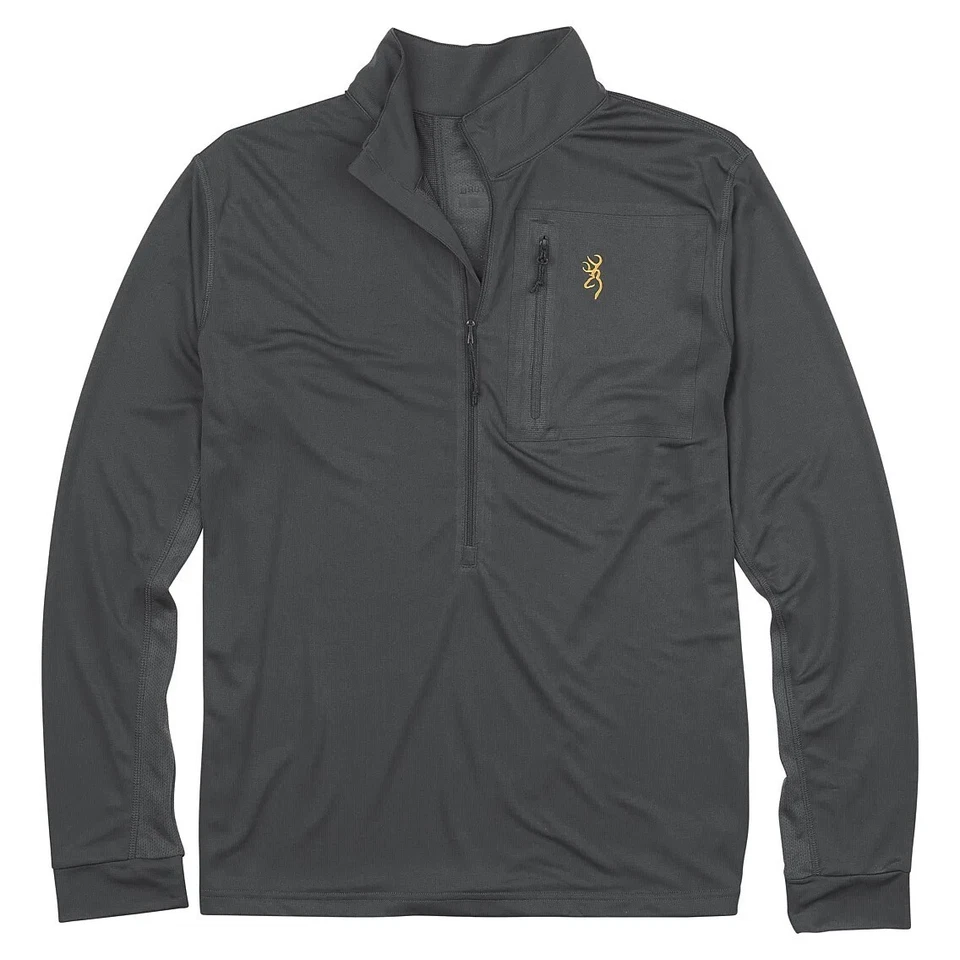 Browning Early Season 3/4 Zip Shirt - Carbon Gray - Extra Large - Image 1 of 1