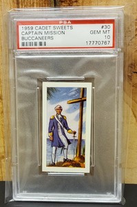1959 CADET SWEETS CAPTAIN MISSION #30 PSA 10 NONSPORTS CARD, POP. 11