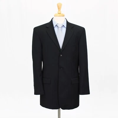 Abrigo Blazer Abrigo Deportivo Negro Alfani 40L Lana Sólida 3B Foto 1 de 4