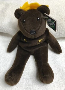 Salvino’s Bamm Beano’s Babe Ruth #3 Bear – 1998 – Gold Embroidery – Tags Intact - Picture 1 of 14