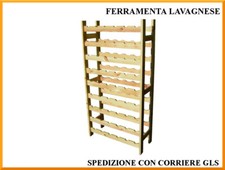 Cantinetta portabottiglie 54 posti in legno di abete