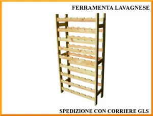Cantinetta portabottiglie 54 posti in legno di abete vino cantina organizzazione - Imagen 1 de 3