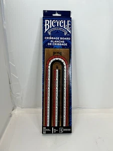 Bicycle Wooden Cribbage Board With Pegs (3-Track) - Picture 1 of 2