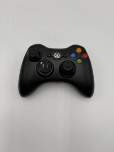 Official Microsoft Xbox 360 Black Wireless Controller! ~ Authentic Tested - Picture 1 of 7