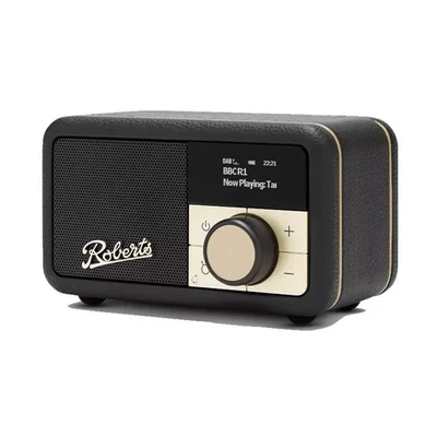 Roberts Revival Petite DAB/DAB+/FM Portable Radio RDS with Bluetooth - Black NEW - Image 1 of 4