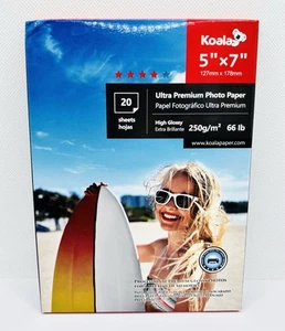 KOALA Glossy Photo Paper 5x7 inch 13x18 cm 250gsm 20 Sheets with Premium High - Zdjęcie 1 z 2