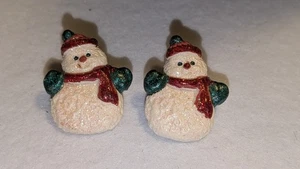 Vintage Ohrringe 80er Jahre Schneemänner - Bild 1 von 6