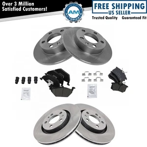 Front & Rear Ceramic Brake Pad & Rotor Kit for 2007-2010 Volkswagen Beetle - Picture 1 of 7