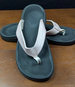 Olukai Ohana rosa schwarze Strandsandalen Größe 8 bequeme Damen-Flip-Flops Sandalen - Bild 1 von 4