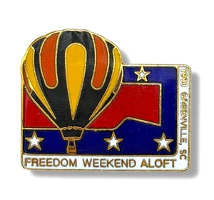 Prendedor Freedom Week Aloft 1993 festival globo aerostático Greenville SC - Imagen 1 de 3