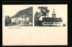 Orzens, Gasthaus, Kirche, Ansichtskarte  - Foto 1 di 2