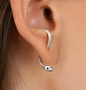 Ohrringe Schlangen Creolen - Punk Sexy Kupfer Spulenohrringe - Bild 1 von 2