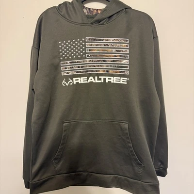 Realtree Staghorn Outfitters American Flag Camo Hoodie Mens Medium - Image 1 of 4