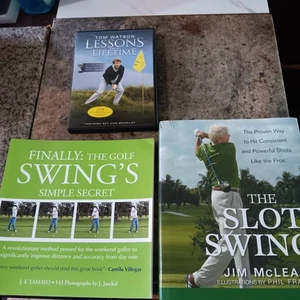 LIBROS DE INSTRUCCIONES DE GOLF DVDS WATSON MCLEAN TAMAYO LOTE DE 3, LECCIONES DE SWING DE TRAGAMONEDAS - Imagen 1 de 6