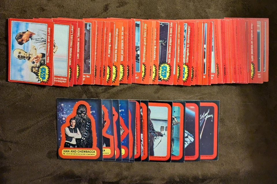 Juego completo de 66 cartas Topps Star Wars Serie 2 1977 rojo con 11 pegatinas Foto 1 de 1