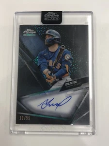 2021 Topps Chrome Black Jose Altuve #CBA-JAL 10/99 Autograph Teal - Picture 1 of 2
