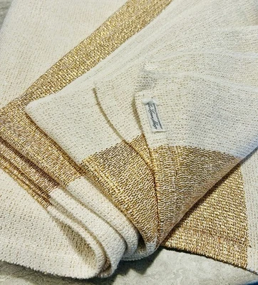 The Linen Shop Of Marshall Fields Gold / Linen Tablecloth. Size 100" X 60" NWOT - Image 1 of 4