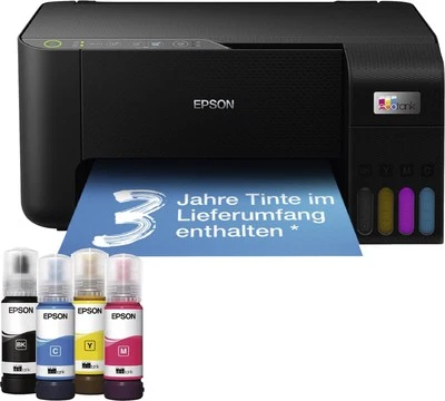 Epson Tintenstrahldrucker EcoTank ET-2864 Multifunktion Schwarz DIN A4 B Ware - Bild 1 von 3