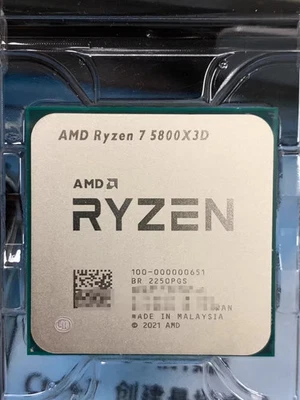 AMD Ryzen 7 5800X3D 8-core 16-thread 3.4-4.5Ghz 3-level cache 96MB CPU processor - Image 1 of 4