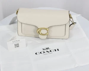 COACH TABBY WOMENS CROSSBODY CHAIN LEATHER BAG CHALK GOLD RRP £495 AD - Picture 1 of 6
