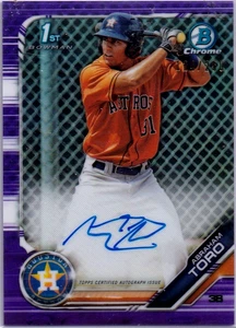 Bowman Chrome Abraham Toro RC 2019 refractor púrpura automático #xx/250!!! - Imagen 1 de 1
