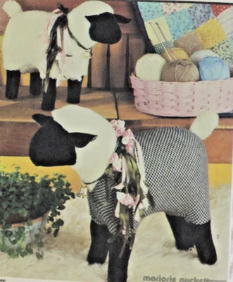 Simplicity 7418 Craft/Stuffed 2 Sheep Size Patterns 16" & 13" Tall Toy Uncut - Image 1 of 4