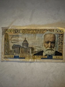 1954 FRANCE 500 FRANC NOTE - Picture 1 of 3